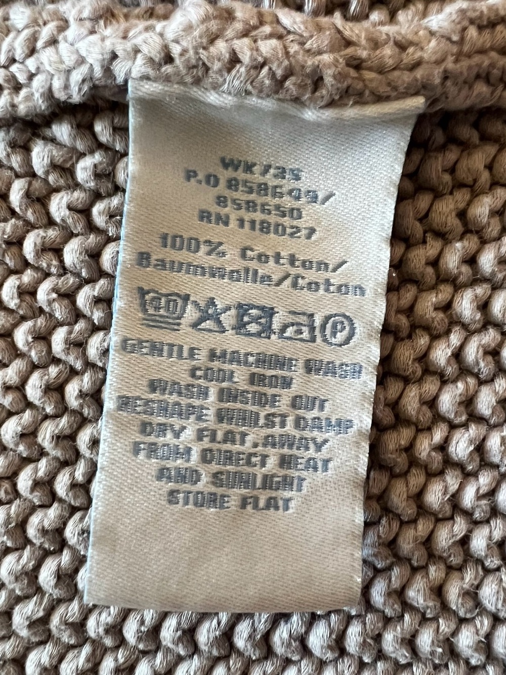 🩶Boden 100% Cotton Long Crochet Button Cardigan in Pale Grey - Picture 6 of 6